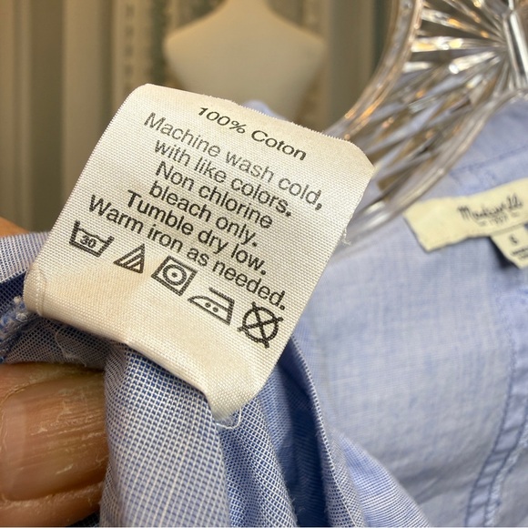 Madewell Light Blue Short Sleeve Mini Dress - Picture 7 of 9